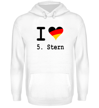 I love 5 Stern Deutschland Fussball Fan