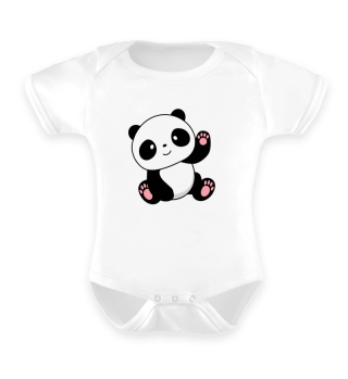 Waving Cute Panda - Sweet Panda Design for Pandal Lovers