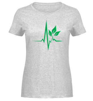 T Shirt Vegan Heartbeat Geschenk Umwelt