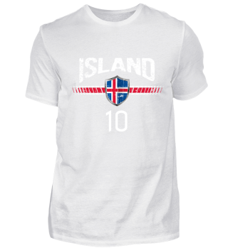 ISLAND FAN-SHIRT Nationalfarben Fußball