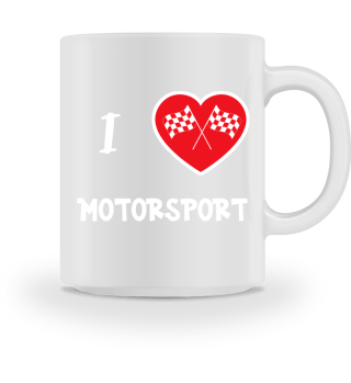 I Love Ich Liebe Motorsport Rennen Herz