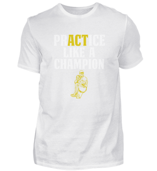 Baseball Pitcher Gift PrACTice Like a Champion Gold