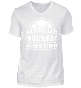 Lustiges Baseball Shirt Prahlen Nicht