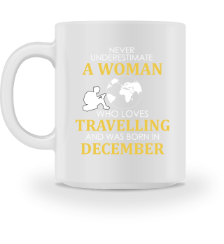 December Woman travelling
