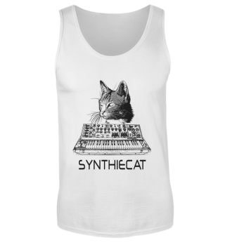 Synthiecat Katze mit Synthesizer