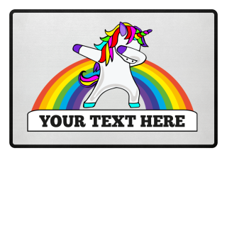 ★ Dabbing Rainbow Unicorn - Your Text 1a
