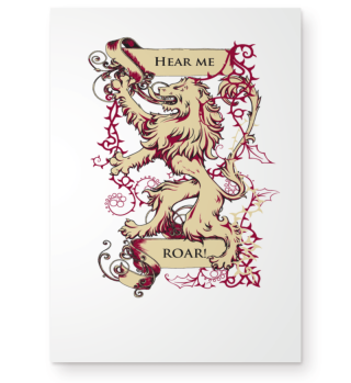 Hear me Roar Design Art Lion 