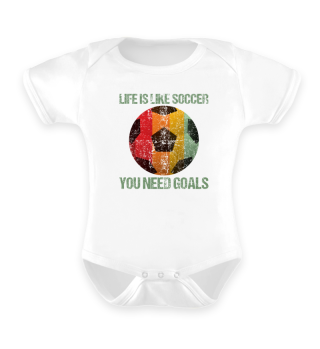 Life Is Like Soccer Retro Style