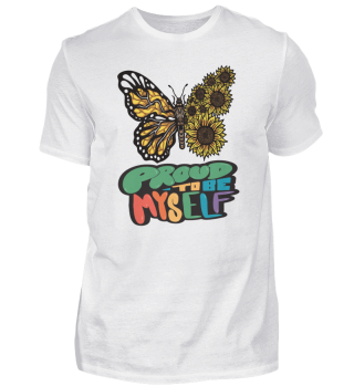 Sunflower Proud Butterfly Motivational Quote Butterflies