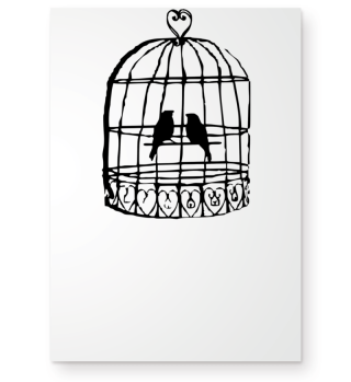 Love Bird in Cage