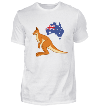 Australien - Känguru - Kartenflagge