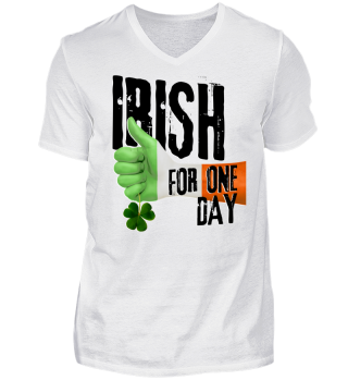 Irish For One Day - Hand Flag Shamrock