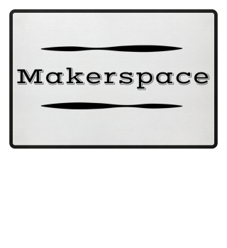 Fussmatte Makerspace -Schwarz