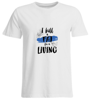 Fitness Gift Shirt Gym Fat Living Tee W