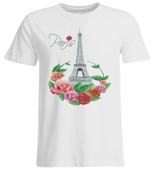 Eiffel Tower Flowers Paris With Roses French France Roses