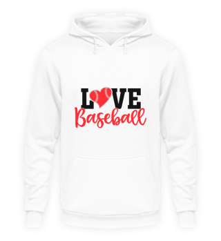 Love Baseball Typography Heart