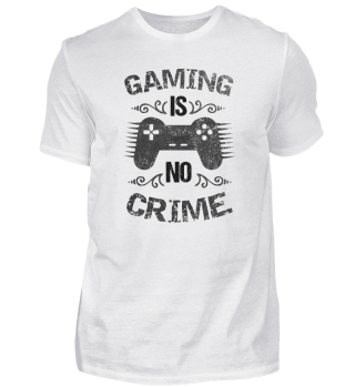 Gaming Shirt Gaming is no Crime Herren