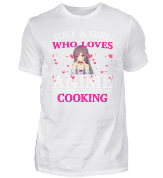 Mädchen, das Anime und Kochen liebt