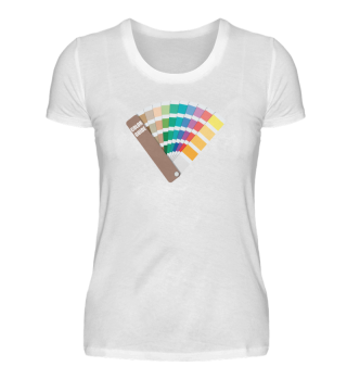 Colour Guide Shirt in Pantone Farben mit Farbpalette für Maler und andere Kreative 