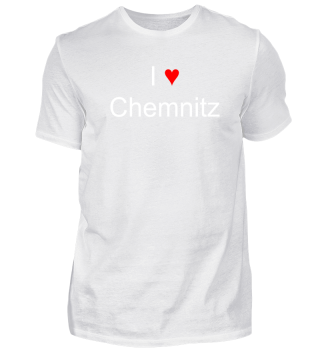 Krasses T-Shirt mit Schriftzug 'I ♥ Chemnitz'