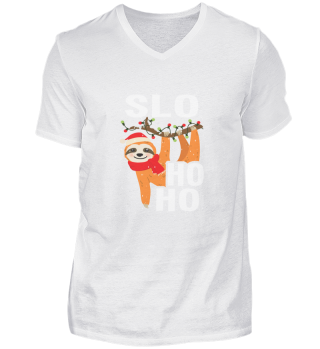 Sloth Slo Ho Ho Ho Christmas, Funny Animal Cute Party 