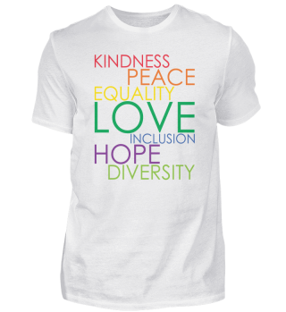 Kindness Peace Equality Love - Lesbian LGBTQ Queer Gay Pride print