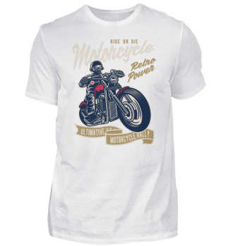 ride or die motorcycle rally retro shirt