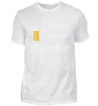Bierglas Physik - Lustiges Bier T-Shirt 