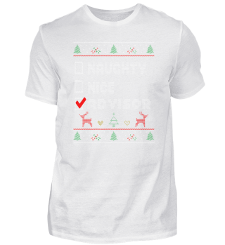 Naughty Nice Advisor, Matching Christmas Group Funny Pajama design
