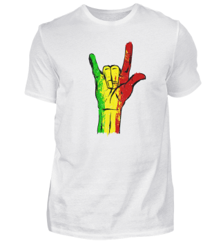 I love you in ASL with Reggae Rastafari Colors product