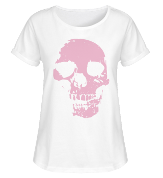 Totenkopf pink T-Shirt Damen