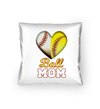 Funny Ball Mom Heart design Gift for Baseball Players