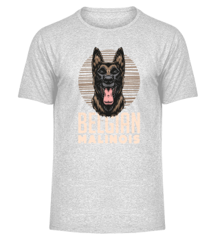 Vintage Belgian Malinois Enthusiasts Doggy Parents Graphic Retro Doggie Devotee Distressed Illustration Gags