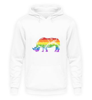 Rainbow Rhino Proud Ally LGBT Gay Pride