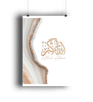 Allahu Akbar in arabic calligraphy islamic Art 