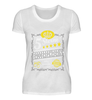 Baggerfahrerin T-Shirt Geschenk Sport Lu
