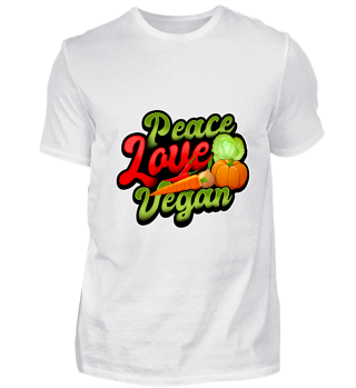 Peace Love Foodie Vegan Geschenk