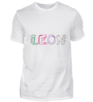 Leon T-Shirt Name Vorname Kind