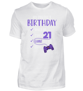 Perfect Birthday Gamer Boy Level 21