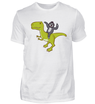 Sloth Riding A Dinosaur Shirt Gift