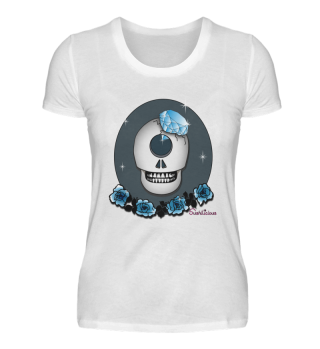 Totenkopf Blau - Damen Shirt