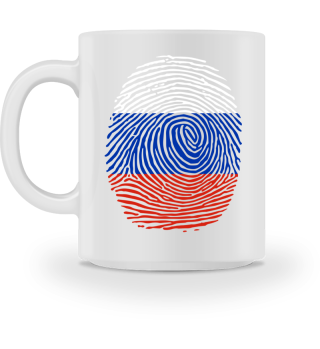 Russia Fingerprint Nation Country Flag