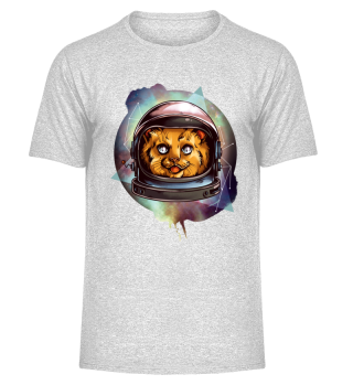 Cooles Shirt mit Katze als Astronaut