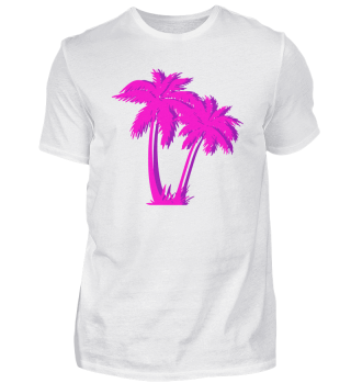 Vaporwave Pink Palm Tree Gift Aesthetic Style Palm beach
