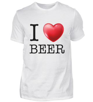 I Love Beer - Ich liebe Bier - schwarzer Text