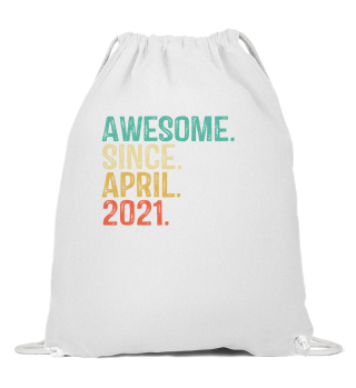 1 Years Old Awesome Since APRIL 2021 Vintage 1th Birthday