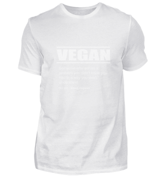 Funny Description Tshirt Vegan Edition