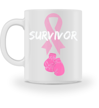 Cancer Survivor Pink Ribbon Boxing Gloves