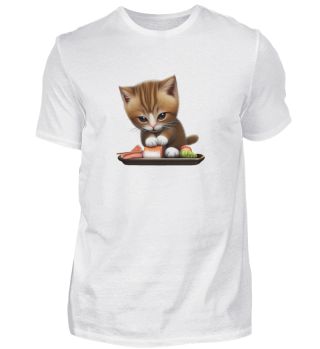  Sushi lover cat