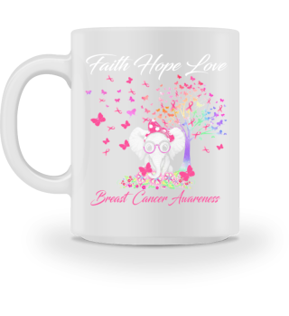 Elephant Faith Hope Love Breast Cancer